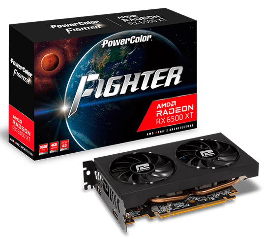 Powercolor Fighter AMD Radeon™ RX 6500 XT 4GB GDDR6 RADEON RX 6500 XT